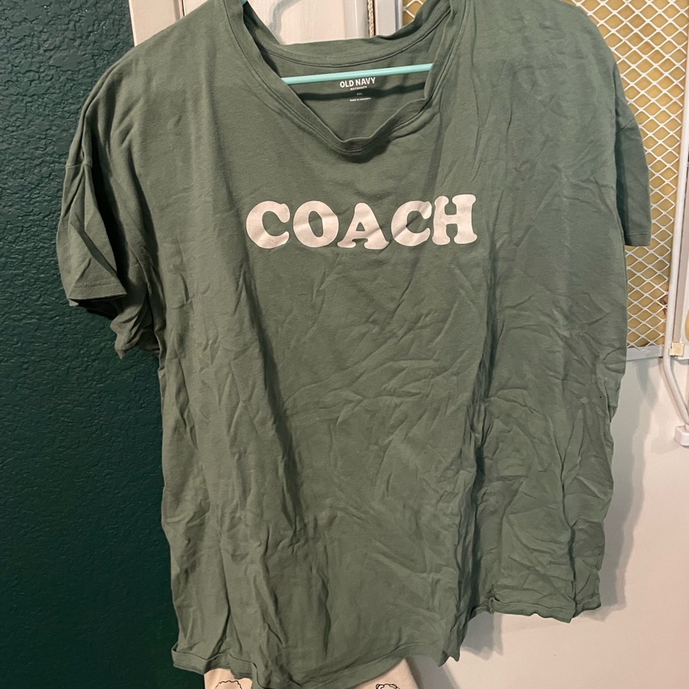 Old Navy Green Short Sleeve Maternity/Breastfeeding Tee